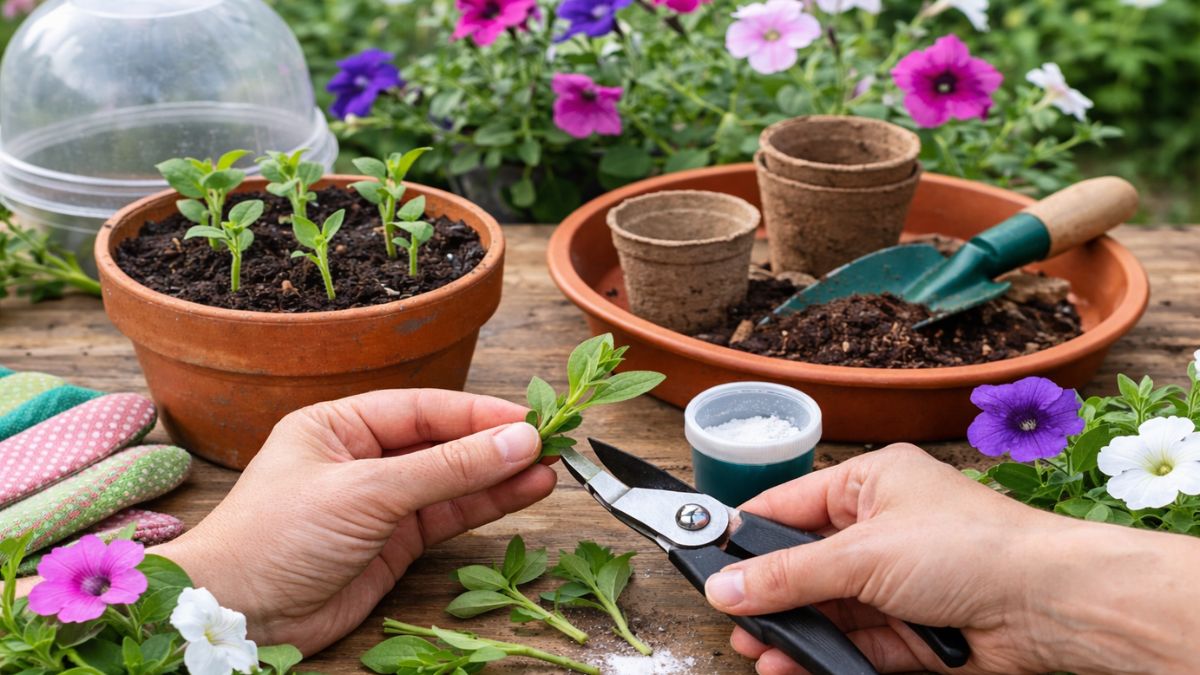 petunias jardin portada