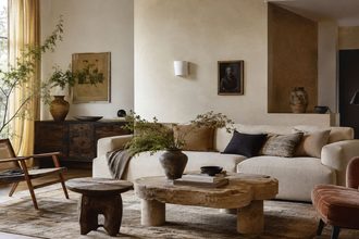 salon moderno rustico