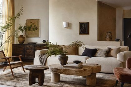 salon moderno rustico